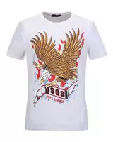 new dsquared herren t-shirt col round aigle fly